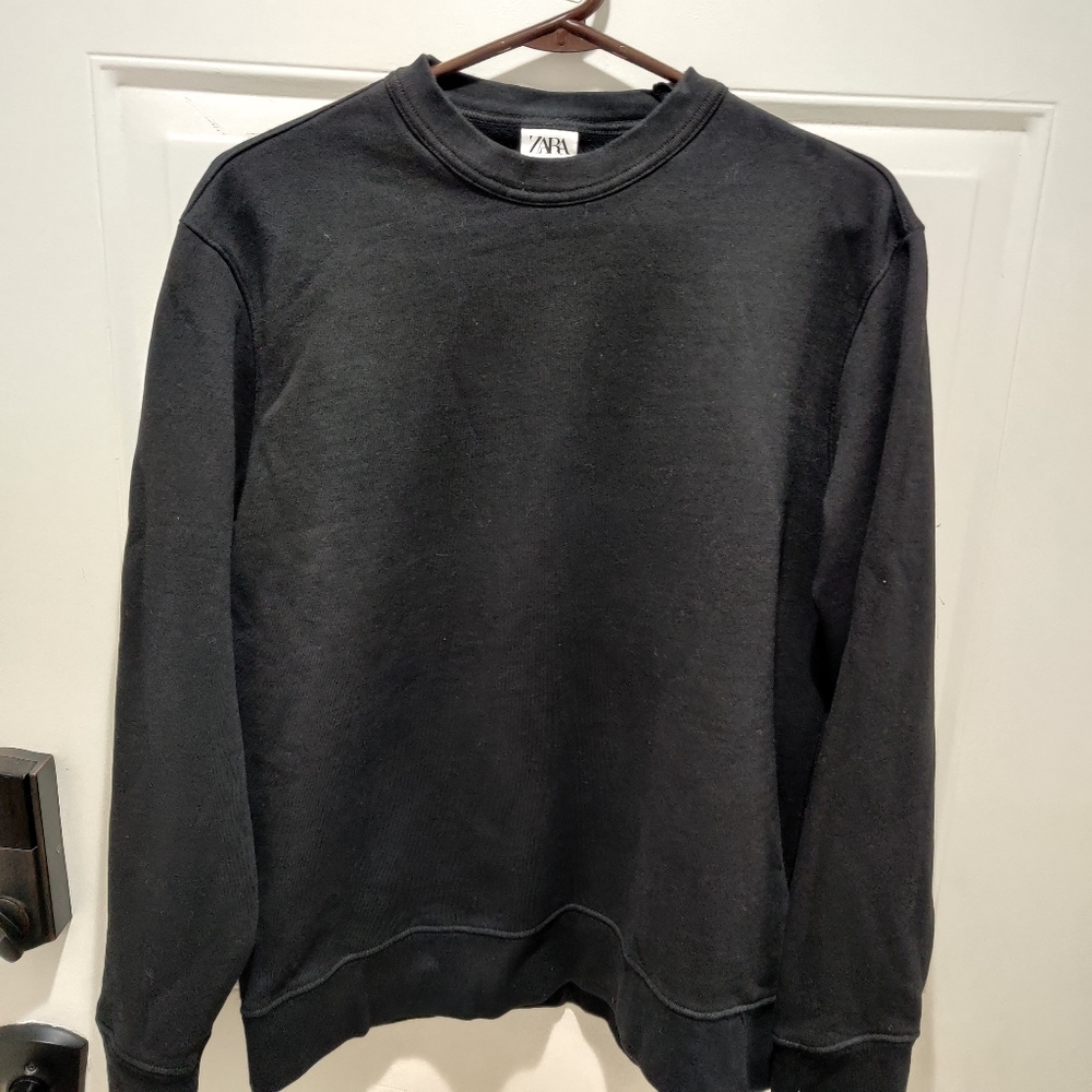 Zara black crew neck sweater